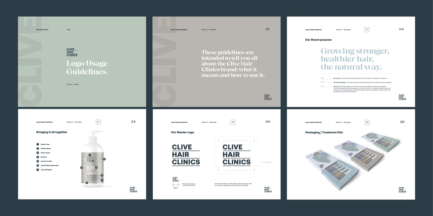 Clive Hair Clinics brand guidelines