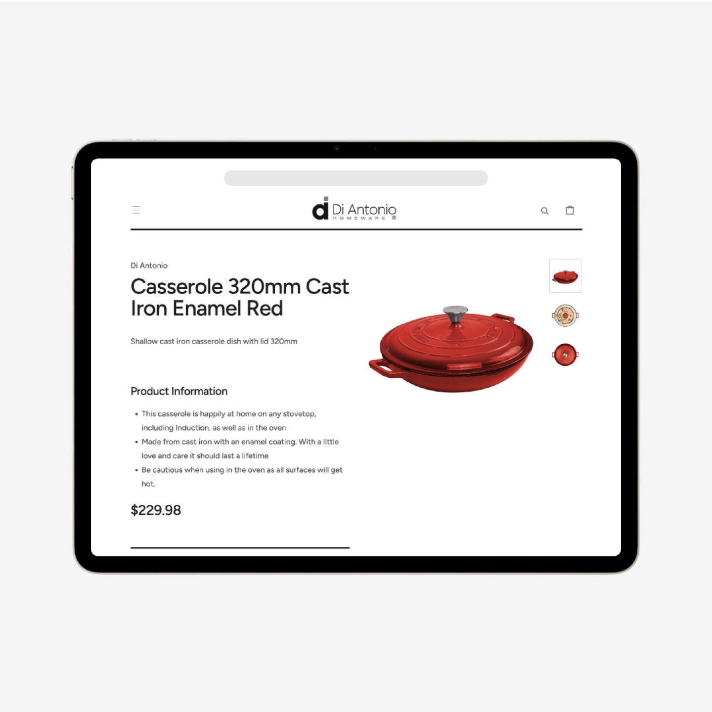 Di Antonio Homeware website