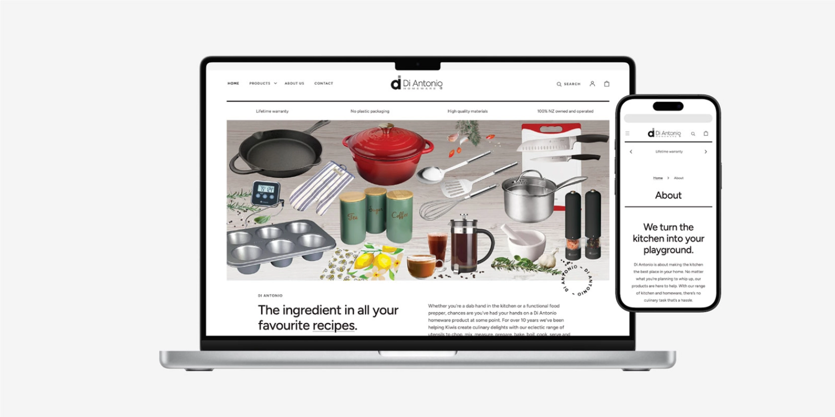 Di Antonio Homeware website home