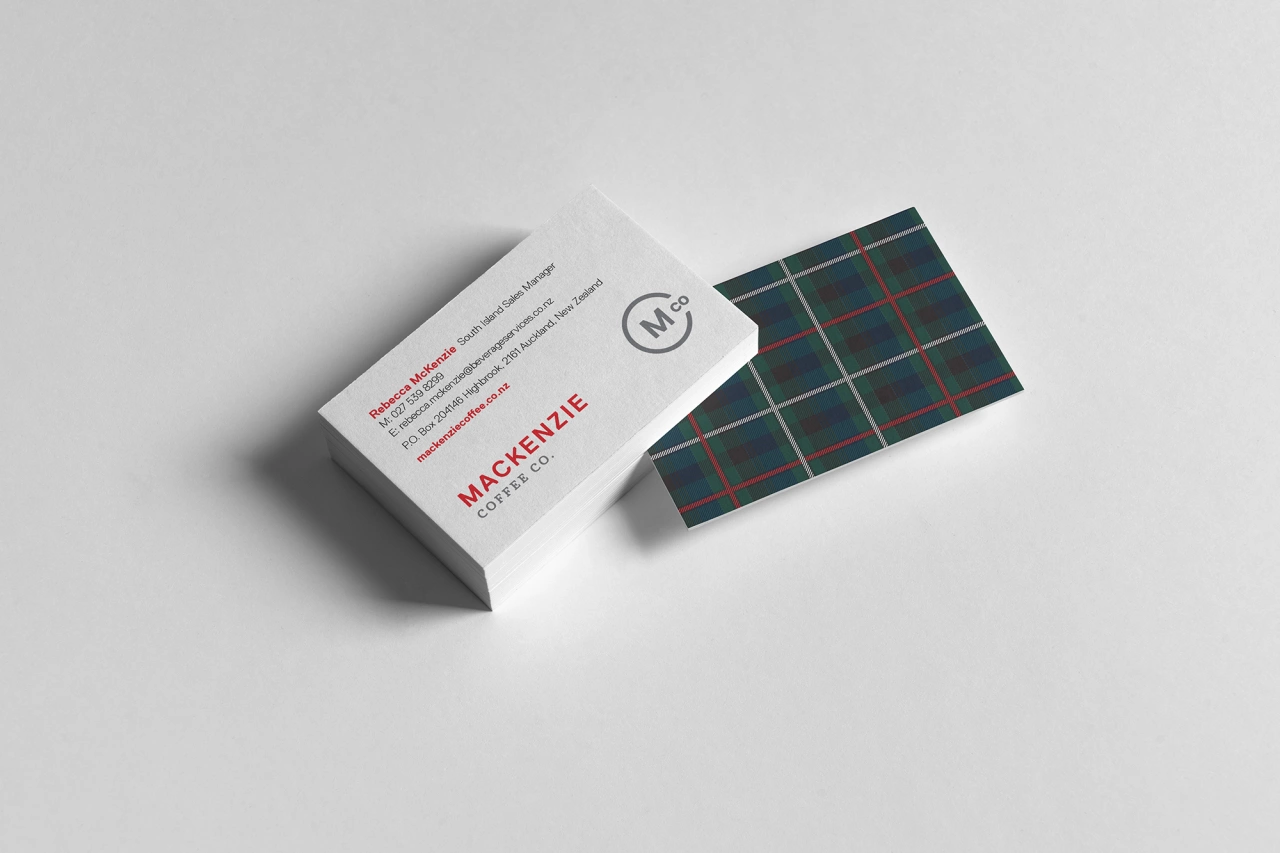 Mackenzie coffee business cards