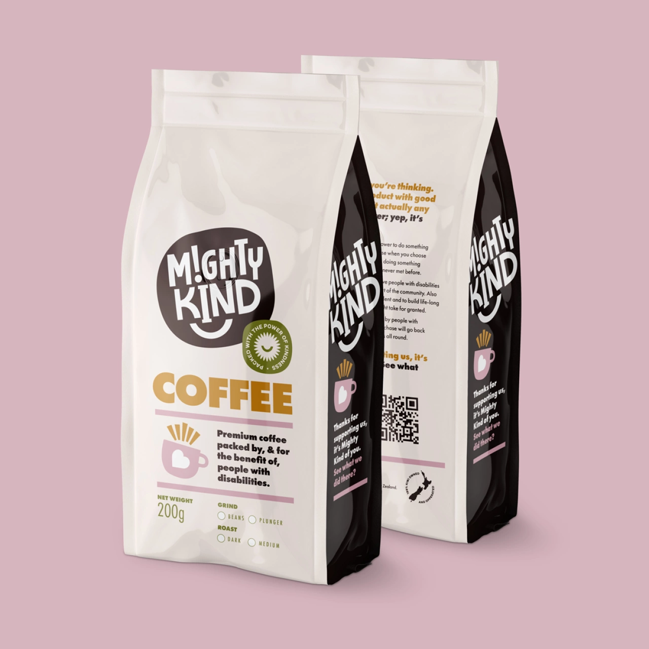 Mighty Kind coffee bags
