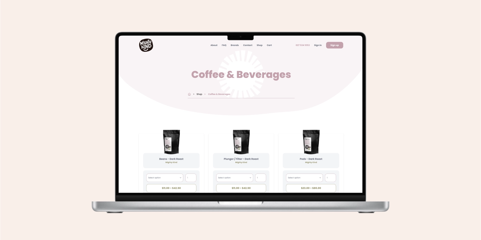 Mighty Kind website