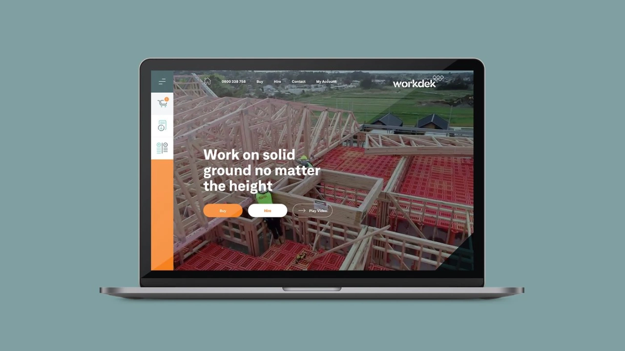 Workdek website on laptop